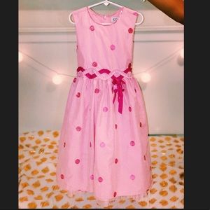 Kids Light pink dress with poka-dots (WORN ONCE!)